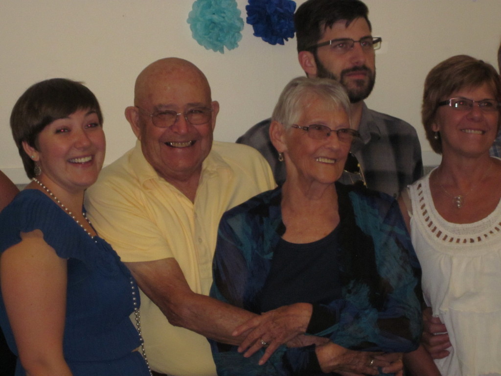 My Uncle Theron and Aunt Ella Mae caught in all their cuteness with second cousins Hannah, Jaron and my sister-in-heart "coisin" Betty